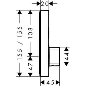Термостат для ванны Hansgrohe ShowerSelect для механизма 01800180, хром (15768000)