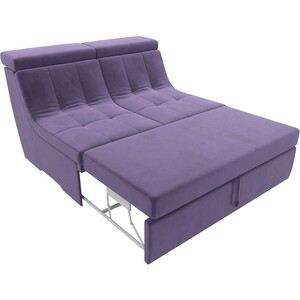 Модуль Лига Диванов Холидей Люкс раскладной диван велюр фиолетовый