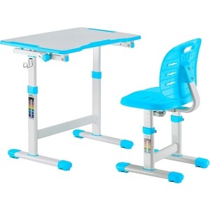 фото Комплект парта + стул трансформеры fundesk omino blue