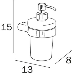 Дозатор для жидкого мыла Inda Mito хром (A2010NCR + A2012ACR21)