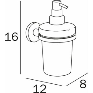 Дозатор для жидкого мыла Inda One черный матовый (A24120NE03)