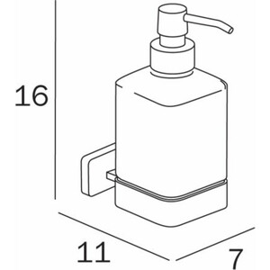Дозатор для жидкого мыла Inda Lea черный матовый (A18120NE21)