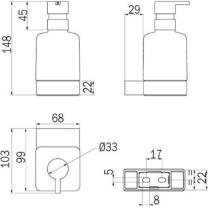 Дозатор для жидкого мыла Inda Indissima хром (A88120CR21)