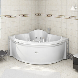 Акриловая ванна Radomir Сорренто 150x150 с каркасом, фронтальной панелью, сливом-переливом (1-01-2-0-9-037К)