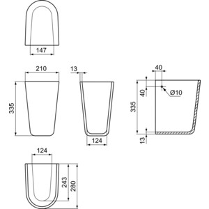 Полупьедестал Ideal Standard Washpoint (R330901)