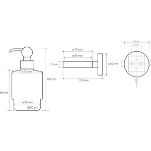 Дозатор для жидкого мыла Bemeta Retro Mini хром (144309102)