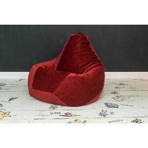 Кресло-мешок Bean-bag Груша бордовый микровельвет XL