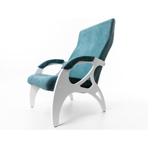фото Кресло мебелик бергамо ткань изумруд/каркас белый