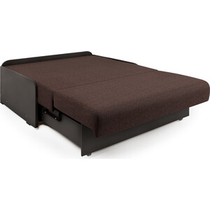 Диван-кровать Шарм-Дизайн Коломбо БП 160 рогожка шоколад и экокожа шоколад