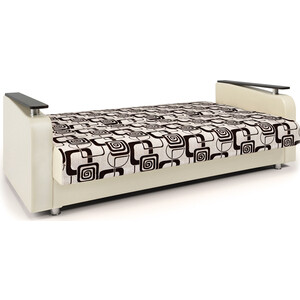 Диван-кровать Шарм-Дизайн Мелодия ДП №1 120 шенилл ромб и экокожа беж