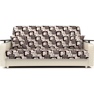 Диван-кровать Шарм-Дизайн Мелодия ДП №1 140 шенилл ромб и экокожа беж