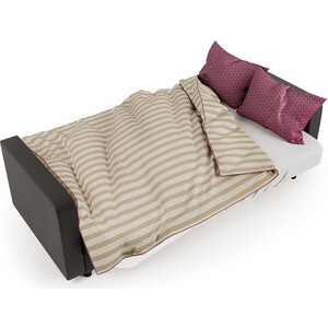 Диван-кровать Шарм-Дизайн Мелодия 120 Корфу коричневый и эокожа шоколад