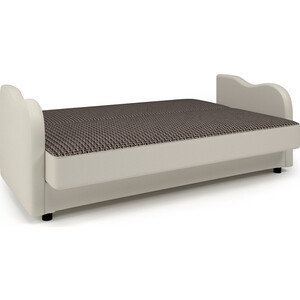 Диван-кровать Шарм-Дизайн Классика В 120 Корфу коричневый и экокожа беж