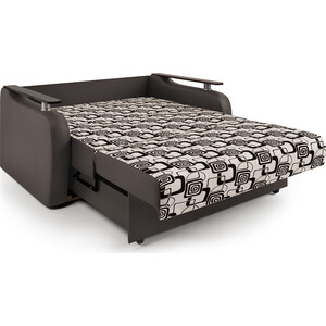 Диван-кровать Шарм-Дизайн Гранд Д 100 экокожа шоколад и ромб