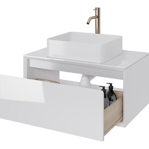 Мебель для ванной Dreja Insight 80 с ящиком, белый глянец