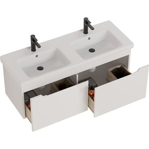 Мебель для ванной Dreja W 125 с ящиками, белый глянец