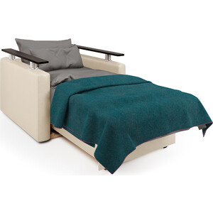 Кресло-кровать Шарм-Дизайн Шарм экокожа беж и узоры