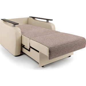 фото Кресло-кровать шарм-дизайн гранд д корфу коричневый и экокожа беж