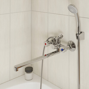 Смеситель для ванны Milardo Tring универсальный с душем, хром (TRISBL2M10)