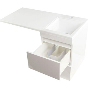 Мебель для ванной Style line Даллас Люкс 38 (100R) подвесная, под стиральную машину, белая эмаль
