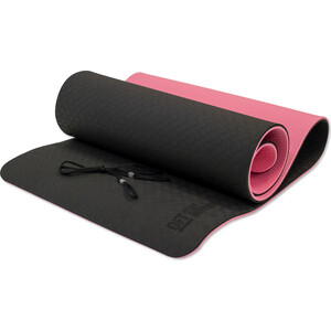 фото Коврик для йоги original fittools 10 мм двухслойный tpe розовый