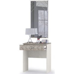 фото Моби амели стол туалетный 12.48 + зеркало шелковый камень/бетон чикаго беж