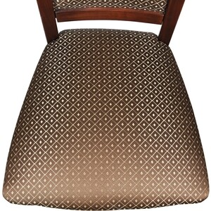 фото Стул мебель-24 гольф-15 орех, обивка ткань ромб коричневый