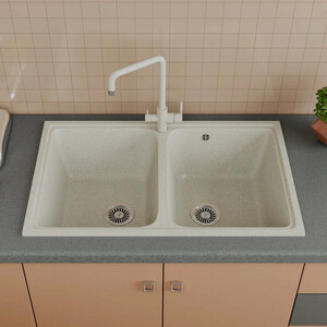 Кухонная мойка GreenStone GRS-15-309 темно-серая, с сифоном