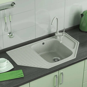 Кухонная мойка и смеситель GreenStone GRS-10-308, GS-002-308 черный