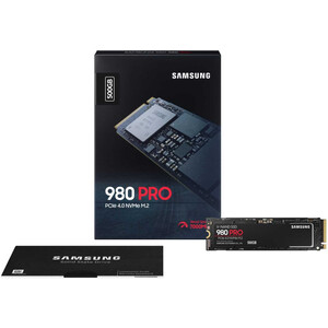 SSD накопитель Samsung 500GB 980 PRO, M.2, PCI-E 4.0 x4, 3D MLC NAND [R/W - 6400/2700 MB/s]