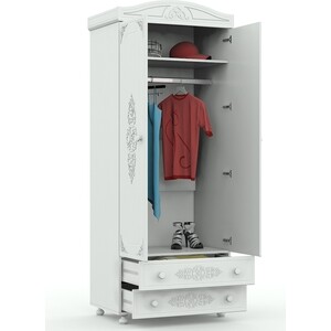 Шкаф для одежды Compass Ассоль АС-2 белое дерево