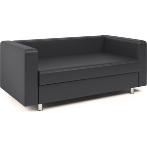 фото Шарм-дизайн диван офисный бит с подушками чёрный