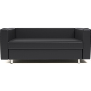 фото Шарм-дизайн диван офисный бит с подушками чёрный