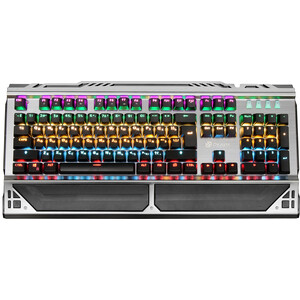фото Клавиатура oklick 980g hummer механическая черный usb for gamer led (подставка для запястий)