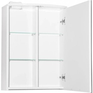 Зеркальный шкаф Style line Жасмин-2 Люкс 50 с подсветкой, белый (ЛС-000010038)