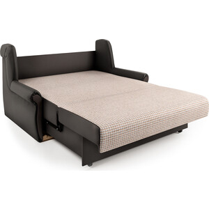 Диван-кровать Шарм-Дизайн Аккорд М 160 корфу беж и экокожа шоколад