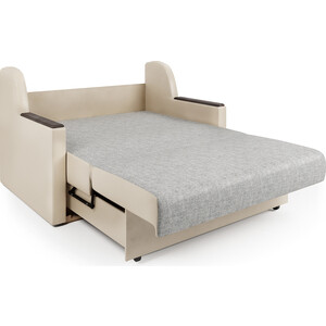 Диван-кровать Шарм-Дизайн Аккорд Д 160 экокожа беж и серый шенилл