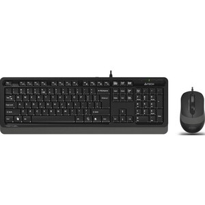 фото Комплект клавиатура и мышь a4tech fstyler f1010 клав-черный/серый мышь-черный/серый usb multimedia