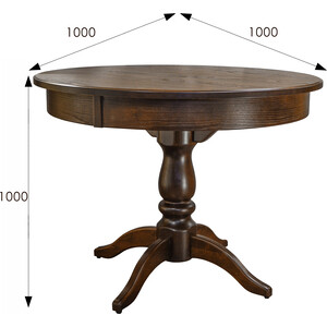 Стол обеденный Мебелик Моро 04 орех 100/140x100 (П0004540)