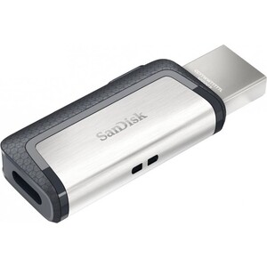 фото Флеш-диск sandisk 128gb ultra dual sdddc2-128g-g46 usb3.0 серый/узор
