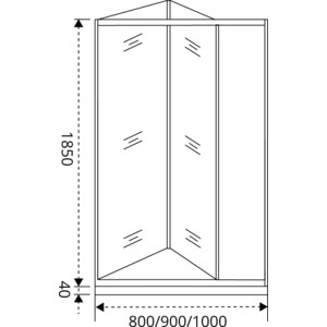 Душевая дверь Good Door Infinity SD 90х185 прозрачная, хром (SD-90-C-CH)