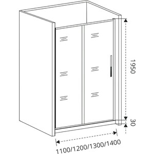 Душевая дверь Good Door Idea WTW 120х195 прозрачная, хром (WTW-120-C-CH)