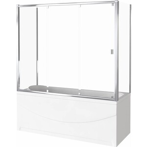 Шторка для ванны Good Door Screen WTW+SP+SP 120х80х140 прозрачная, хром