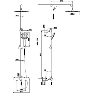 Душевая система Cersanit Brasko хром (63066)