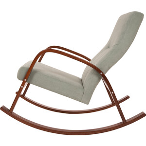 Кресло-качалка Мебелик Ирса ткань минт, каркас вишня (П0004572)