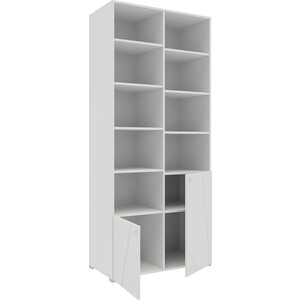 Шкаф комбинированный с 2 дверьми Это мебель Абрис ПМ-332.22 исп.2 белый глянец