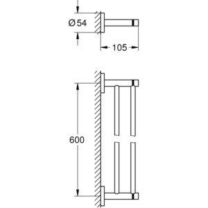 Полотенцедержатель Grohe Essentials никель матовый (40802EN1)
