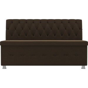 Кухонный прямой диван АртМебель Вента микровельвет коричневый