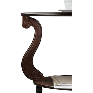 Стол журнальный Мебелик Овация (С) на колесах темно-коричневый (П0004860)