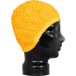 фото Шапочка для плавания fashy latex ornament cap, арт. 3102-00-45, латекс, желтый